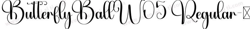 ButterflyBallW05 Regular字体转换